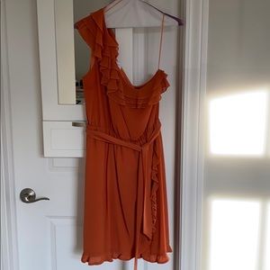One Shoulder Jessica Simpson ruffle dress